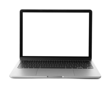 boş bir ekran üzerinde beyaz izole ile modern dizüstü bilgisayar