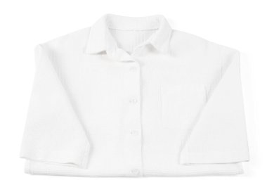 Üst görünümde izole edilmiş şık pijama gömleği