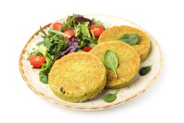 Beyaz salatalı lezzetli vejetaryen köfteleri.