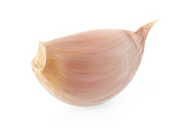 Bir taze sarımsak karanfili beyaza izole edilmiş.