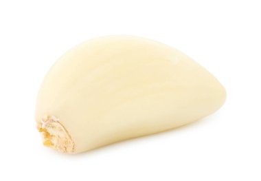 Bir taze sarımsak karanfili beyaza izole edilmiş.