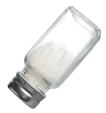 Havada tuz bulunan bir titretici beyaz üzerine izole edilmiş.