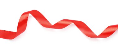 Beyaz manzaralı, güzel kırmızı kurdele. Pankart tasarımı