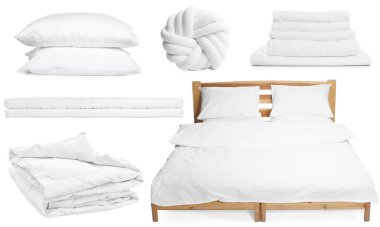 Yatak ve uyku aksesuarları beyaz, toplama
