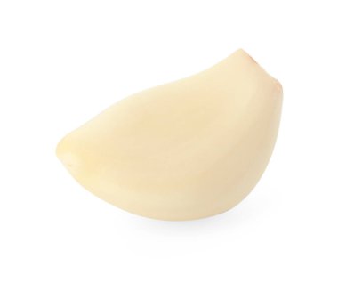 Bir taze sarımsak karanfili beyaza izole edilmiş.