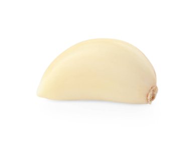 Bir taze sarımsak karanfili beyaza izole edilmiş.