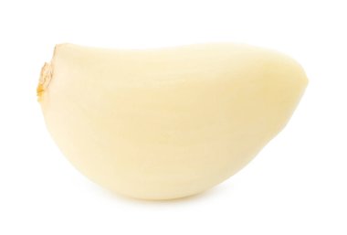 Bir taze sarımsak karanfili beyaza izole edilmiş.