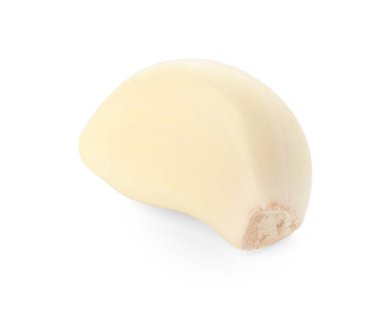 Bir taze sarımsak karanfili beyaza izole edilmiş.