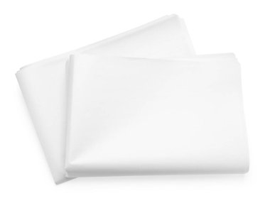 Boş katlanmış gazeteler beyaz, üstten görünüyor. Tasarım için model