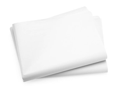 Boş katlanmış gazeteler beyaz, üstten görünüyor. Tasarım için model