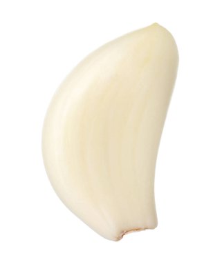 Bir taze sarımsak karanfili beyaza izole edilmiş.