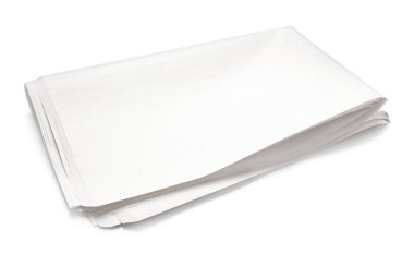 Boş katlanmış gazeteler beyaz üzerine izole edilmiş. Tasarım için model