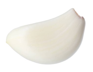 Bir taze sarımsak karanfili beyaza izole edilmiş.