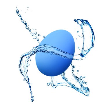 Paskalya yumurtası ve rengi beyaz zemine çarpıyor.