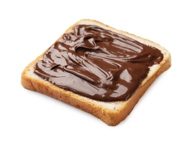 Beyaz üzerine çikolata ezmeli tost.