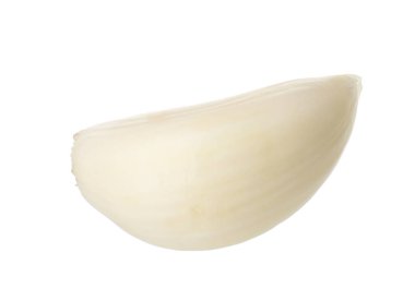 Bir taze sarımsak karanfili beyaza izole edilmiş.