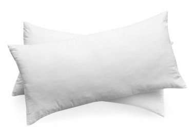 İki yumuşak yastık, beyaz, üst manzara