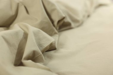 Temiz zeytin pamuklu çarşaflar arka plan olarak, yakın plan