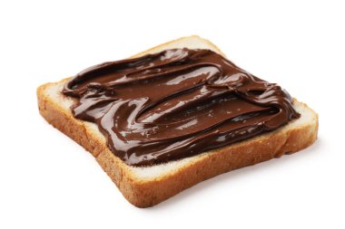 Beyaz üzerine çikolata ezmeli tost.