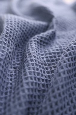 Arkaplan olarak yumuşak mavi ekose, yakın görünüm