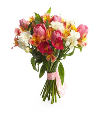 güzel buket üzerinde beyaz izole