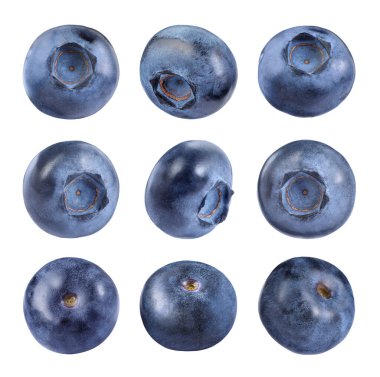 Taze olgun yaban mersinleri. Beyazlar üzerinde izole edilmiş.