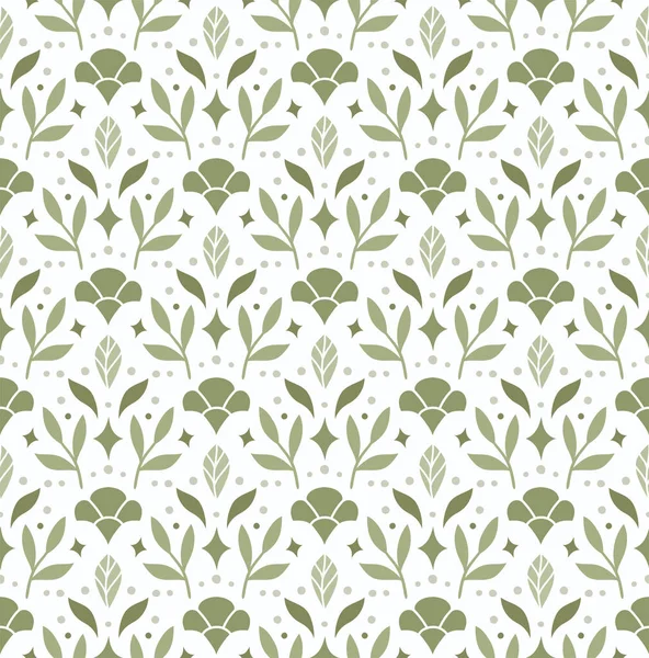 Motif Art Floral Moderne Déco Sans Couture Illustration Vectorielle Damassée — Image vectorielle