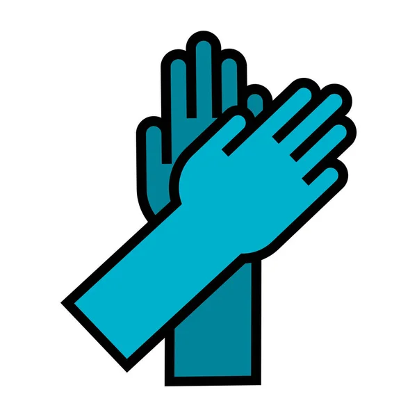 Guantes Azules Para Limpiar Ilustración Aislada Vectorial Sobre Fondo Blanco — Archivo Imágenes Vectoriales