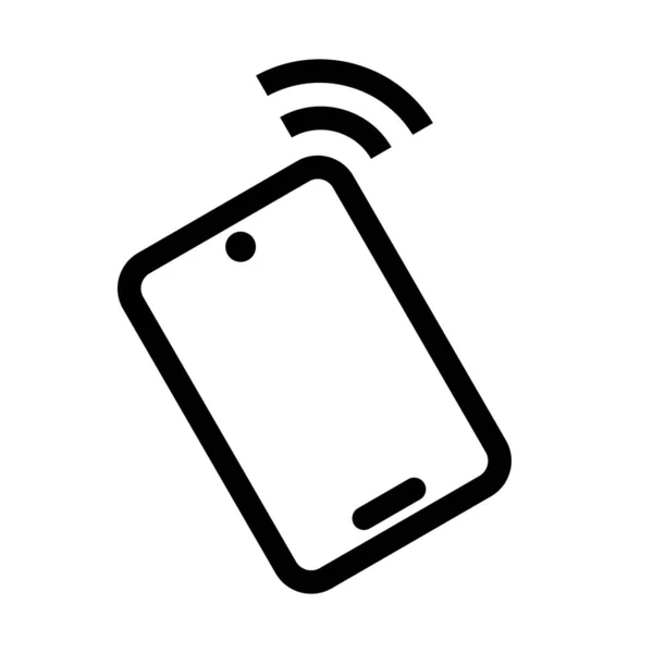 Beyaz Arka Planda Akıllı Telefon Simgesi Vektör Izole Illüstrasyonu — Stok Vektör