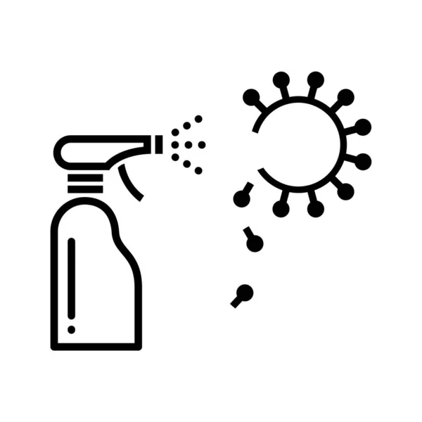 Antiseptisches Spray Zur Desinfektion Von Händen Und Oberflächen Vorbeugung Gegen — Stockvektor