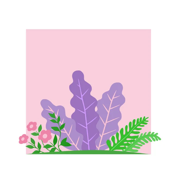 Belas Plantas Flores Modelo Para Decoração Design Ilustração Vetorial Isolada — Vetor de Stock