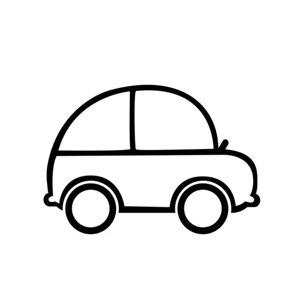 Icône Voyage Voiture Noir Blanc Service Taxi Transport Transport Illustration — Image vectorielle