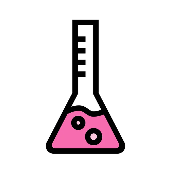 Glaskolben Mit Chemischer Lösung Element Für Labors Wissenschaft Und Bildung — Stockfoto
