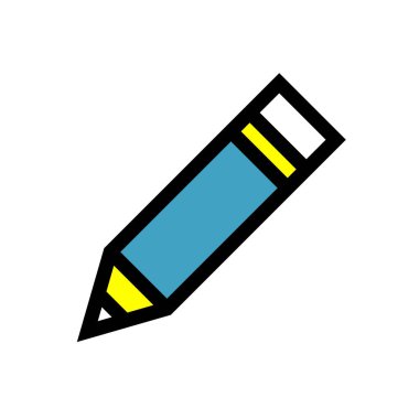 İmzalamak ve düzenlemek için düz kalem simgesi. Beyaz bir arkaplanda izole resimleme