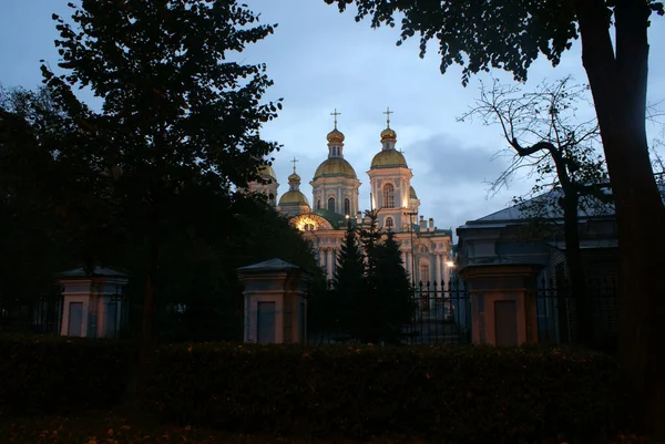 圣尼古拉斯海军主教座堂 Nicholas Naval Cathedral Nikolskiy Morskoy Sobor 是圣彼得堡市中心的一座大主教座堂 它一直与俄罗斯海军紧密联系在一起 在俄国革命前一直是其主要神龛 — 图库照片