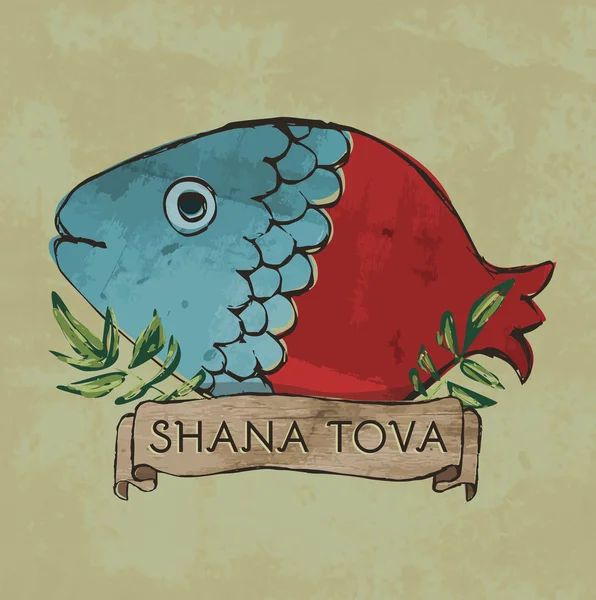 Conception de carte postale Shana Tova — Photo