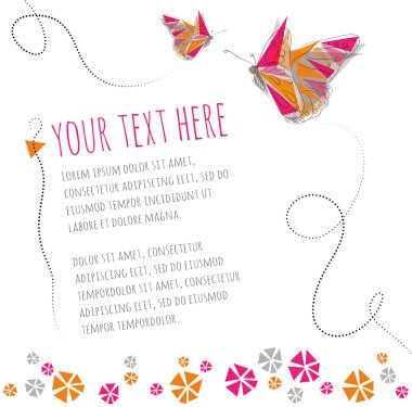 Metni etrafında uçan kelebek