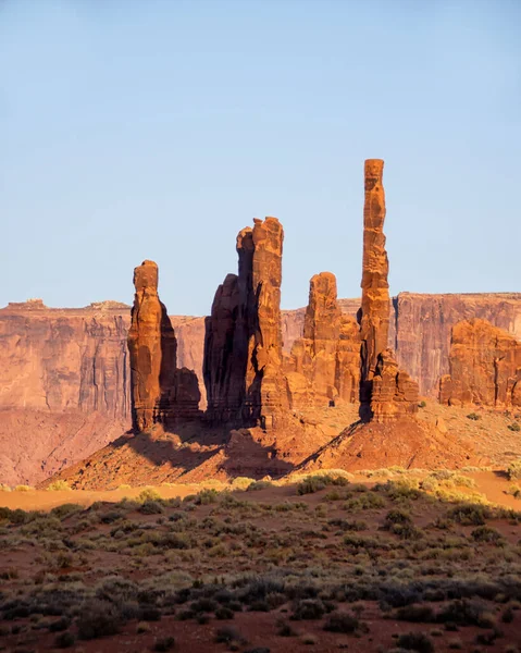 Uitzicht Monument Valley Bij Zonsondergang — Stockfoto