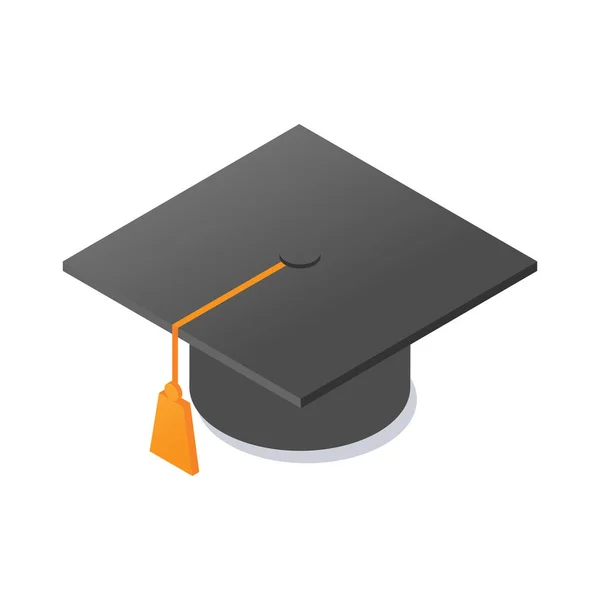 Absolventencap Element Für Die Gestaltung Von Abschlusszeremonien Und Ausbildungsprogrammen Graduierung — Stockvektor