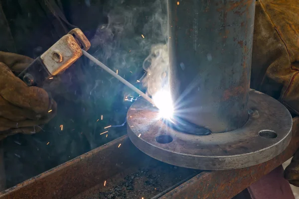 Flange de soldagem plana para o aço da tubulação — Fotografia de Stock