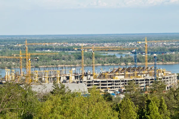 Výstavba nového fotbalového stadionu pro mistrovství světa v roce 2018 — Stock fotografie