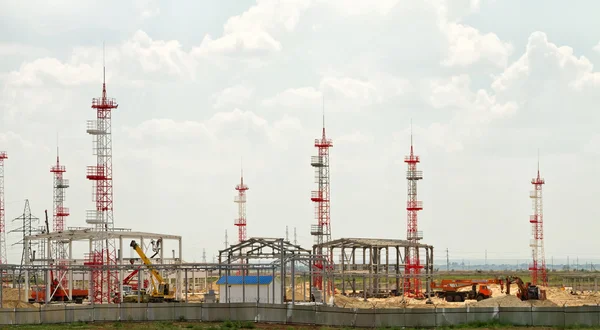 Construction site under refinery — Stock Photo, Image