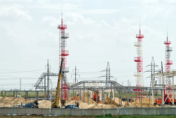 Baustelle unter der Raffinerie — Stockfoto