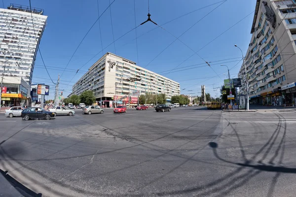 Transport junction with a large number of dangling wires for mov — Stock Photo, Image