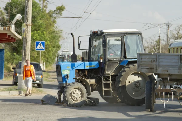 Accident de la route sur la rue 40 laisser VLKSM — Photo