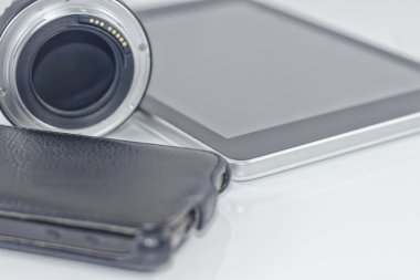 Cep telefonu, lens Slr fotoğraf makinesi ve tablet Pc için