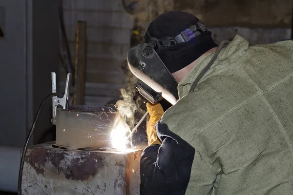 Welder at work