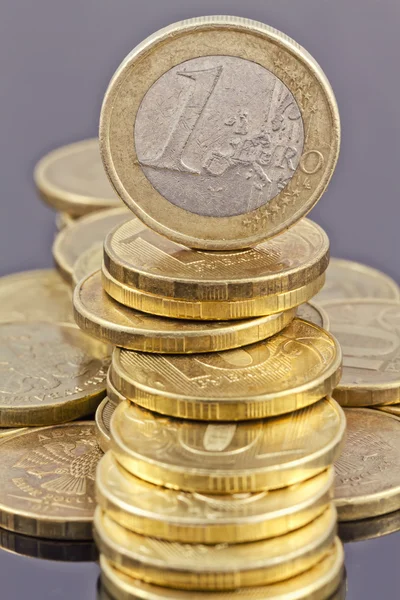 Euro karşısında ruble büyüme oranını gösteren resim — Stok fotoğraf