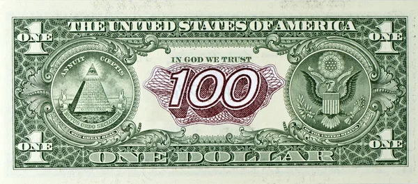 미국된 노트 1 달러와 100 루블 — 스톡 사진