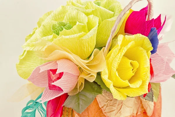 Bouquet of artificial flowers made from candies — Stock Photo, Image